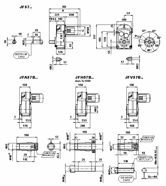 JF系列減速電機(GB10095-88)