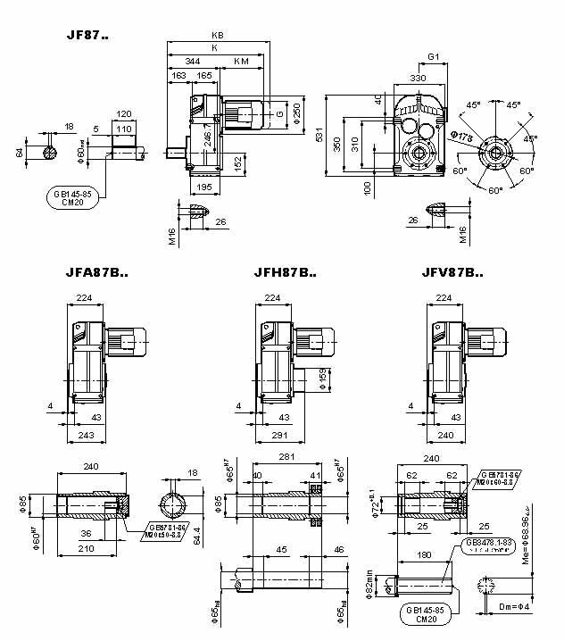 JF系列減速電機(GB10095-88)