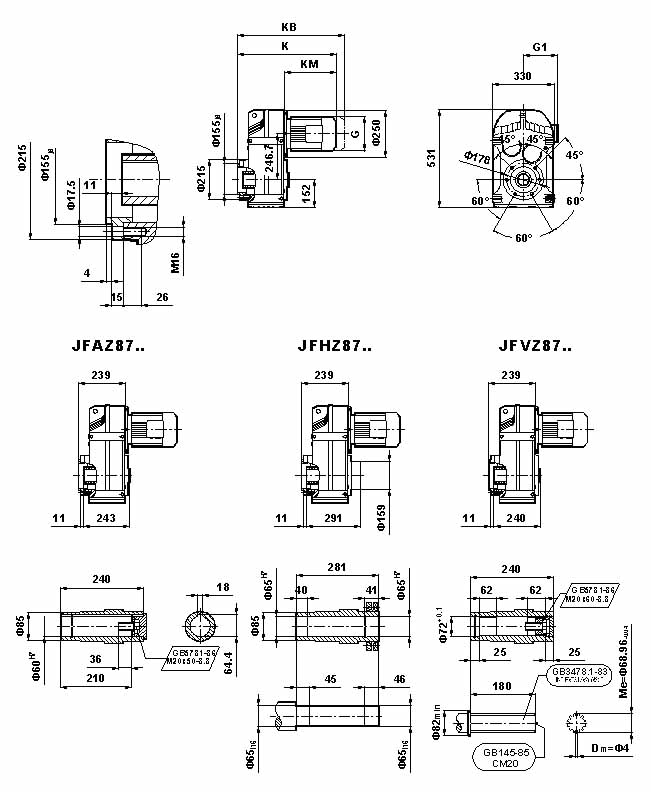 JF系列減速電機(GB10095-88)